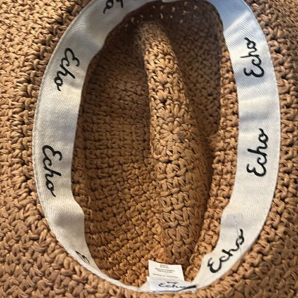 Echo Design Embroidered Paper
Straw Panama Hat / New No Tags main image 4
